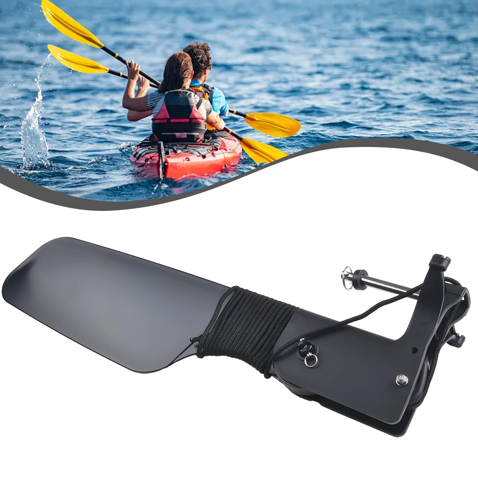 Fishing Boat Steering Wheel - Voor kajak Grote staartroer met katrol
