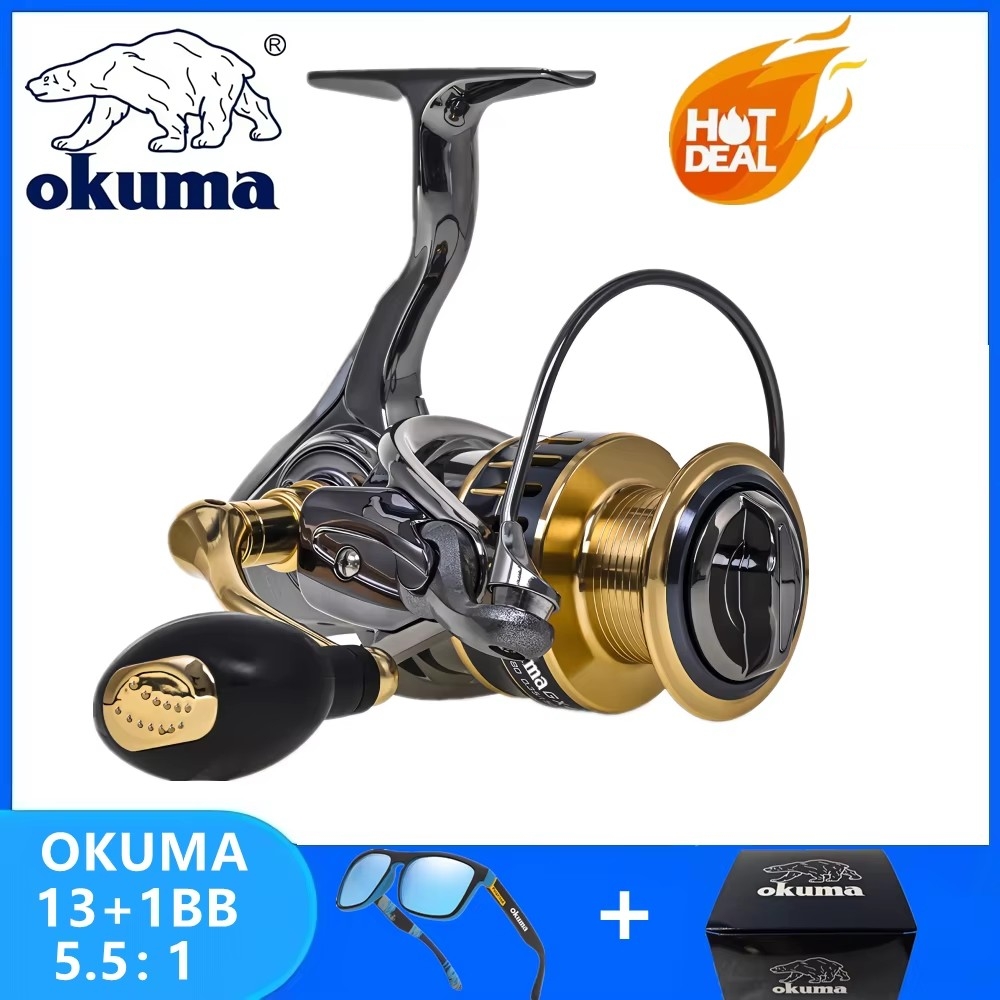 Fishing Boat Steering Wheel - Okuma Originele Volledig Metalen Visserij-reel 13+1BB